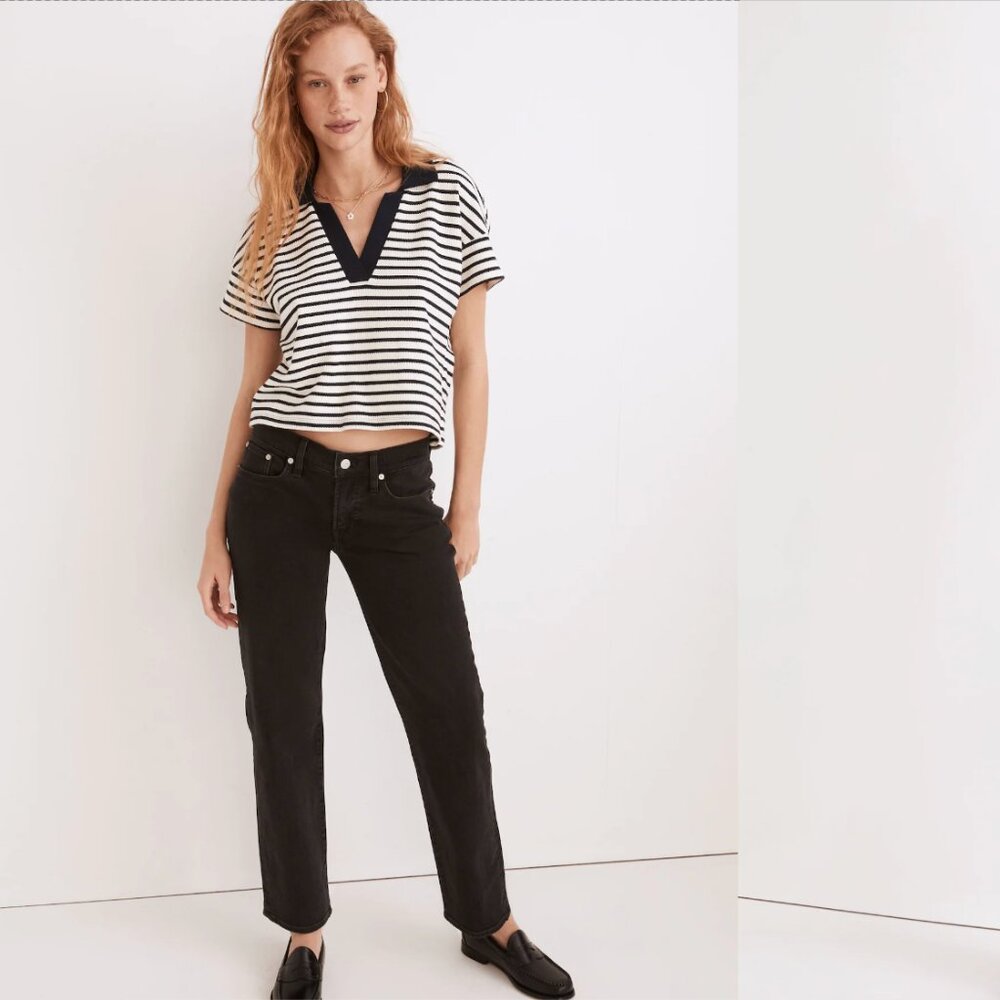 Madewell's Low-Rise Perfect Vintage Straight Jean in Lunar Wash Size 27